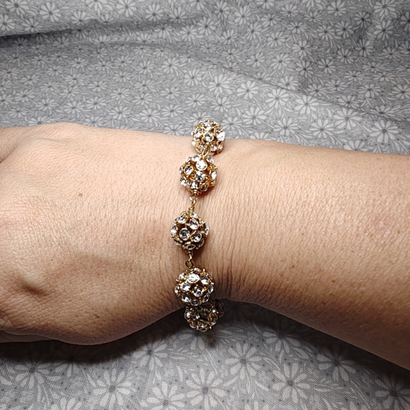 Kate Spade Putting on the Ritz Lady Marmalade Tennis Bracelet Crystal Orbit Pave - Picture 5 of 9